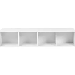 Leen Bakker WINNIPEG - Boekenkast 4 planken - Wit - Vezelplaat