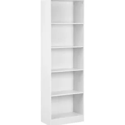 Leen Bakker WINNIPEG - Boekenkast 5 planken - Wit - Vezelplaat