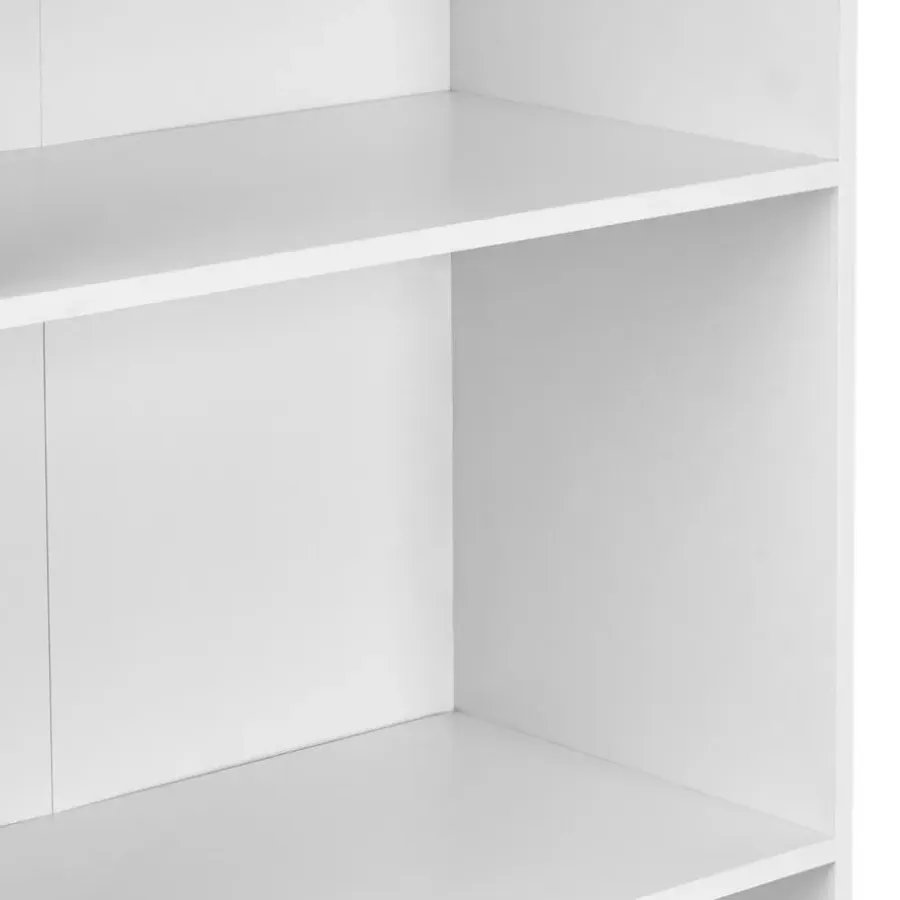 Leen Bakker WINNIPEG - Boekenkast 5 planken - Wit - Vezelplaat