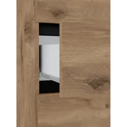 Hoge Kasten-Loft24 Wisla - Badkamerkast met 1 lade en 2 deuren in eikenoptik