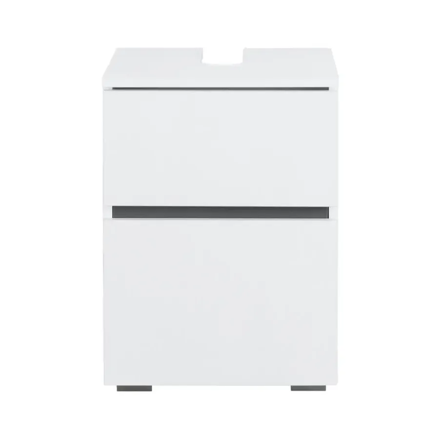 Wastafelkasten-Loft24 Wisla - Badmeubel 40 cm 1-deurs wit spaanplaat