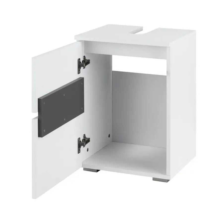 Wastafelkasten-Loft24 Wisla - Badmeubel 40 cm 1-deurs wit spaanplaat