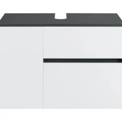 Loft24 Wisla - Badmeubel 80 cm 1-lade, 1 klep, 1 deur wit/grijs