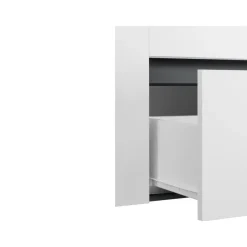 Loft24 Wisla - Badmeubel 80 cm 1-lade, 1 klep, 1 deur wit/grijs