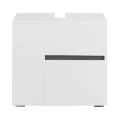 Wastafelkasten-Loft24 Wisla - Badmeubel 60 cm 1-lade, 1 klep, 1 deur wit spaanplaat