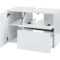 Loft24 Wisla - Badmeubel 80 cm 1-lade, 1 klep, 1 deur wit spaanplaat