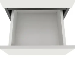 Loft24 Wisla - Midi-kast 1 lade, 2 deuren in wit/antraciet spaanplaat