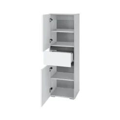 Loft24 Wisla - Midikast met 2 deuren en 1 lade in wit