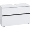 Wastafelkasten-Loft24 Wisla - Onderkast 80 cm met 1 lade + 1 klep in witte spaanplaat