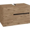 Wastafelkasten-Loft24 Wisla - Wastafelonderkast met 1 deur / 1 klep / 1 lade in eikenoptik