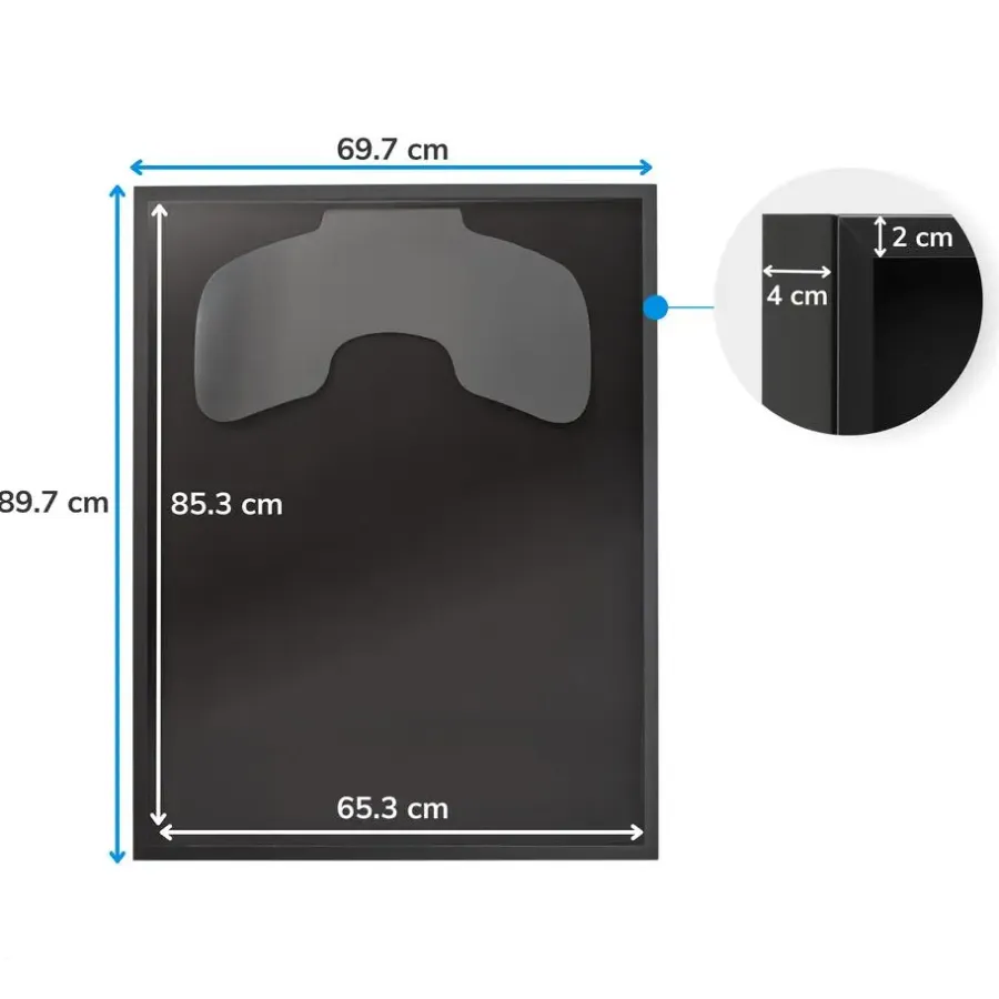 Merkloos Wissellijst - Fotolijst - 3D Box Frame - Fotokader - 70x90cm - Zwart