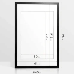 Fotolijsten-Reinders Wissellijst hout Poster 61x91,5 of 50x70 Zwart - 61 x 91,5