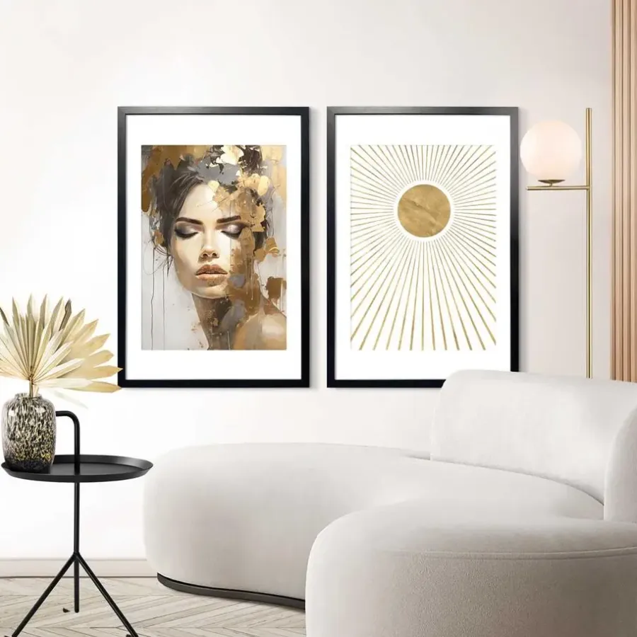 Fotolijsten-Reinders Wissellijst hout Poster 61x91,5 en 50x70 Zwart 2-pack - 61 x 91,5