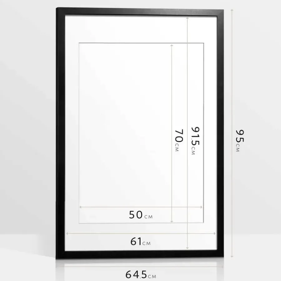 Fotolijsten-Reinders Wissellijst hout Poster 61x91,5 en 50x70 Zwart 2-pack - 61 x 91,5