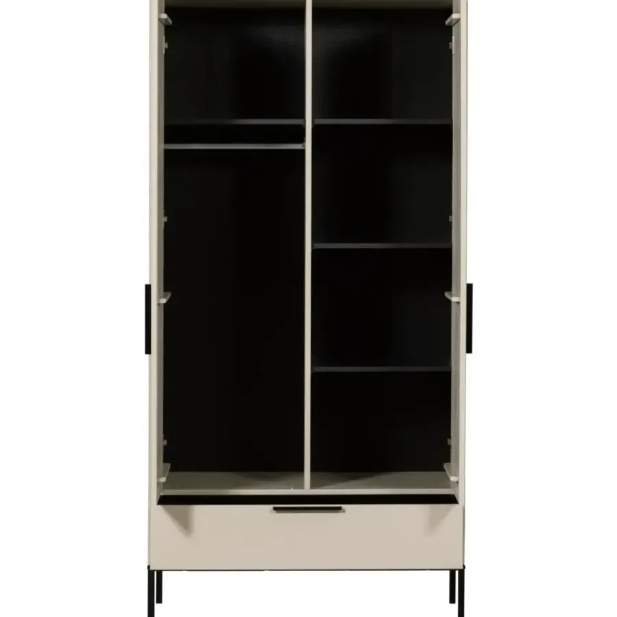 WOOOD Adam 2-deurs kast - Grenen - Dust - 200x100x53 cm