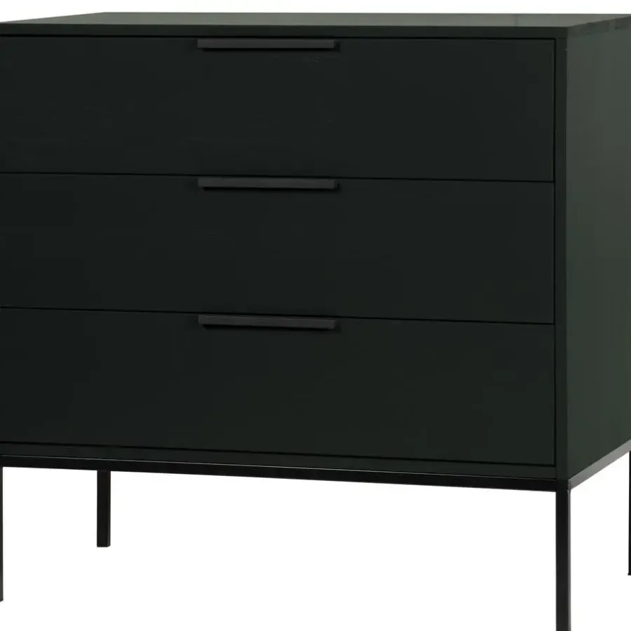 WOOOD Adam Ladekast - Grenen - Zwart - 93x94x52