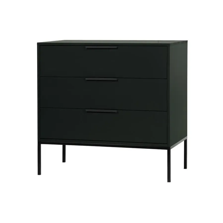 WOOOD Adam Ladekast - Grenen - Zwart - 93x94x52