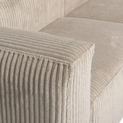 WOOOD Bean Chaise Longue Bank Rechts - Ribstof - Travertin -73x254x178
