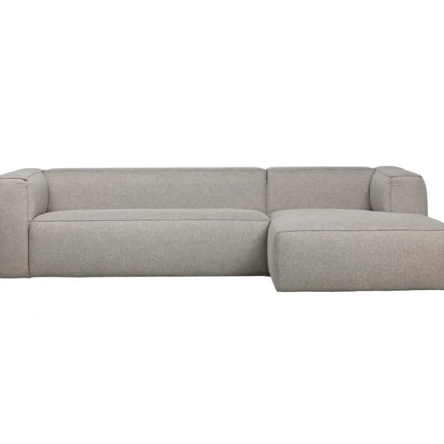 WOOOD Bean Hoekbank Incl. Kussens Rechts - Melange - Grijs - 73x305x96