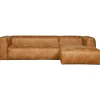 2,5 En 3-Zits Banken-WOOOD Bean Hoekbank Rechts - Ecoleer - Cognac - 73x305x96