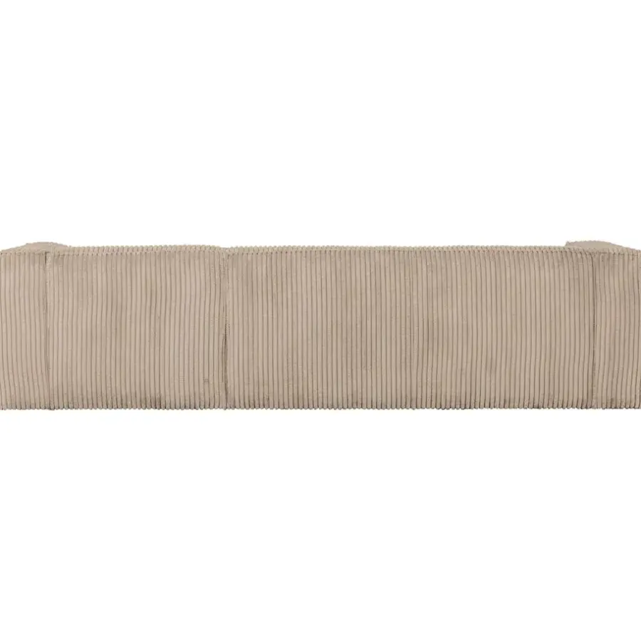 WOOOD Bean Hoekbank Rechts - Ribstof - Travertin - 73x305x96