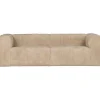 WOOOD Bean 3,5-Zits Bank - Ribstof - Travertin - 73x242x96