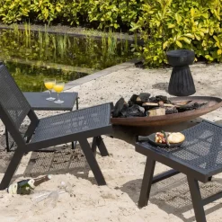 Krukjes-WOOOD Bikkel Kruk - Hout - Naturel - 40x28x28