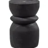 WOOOD Bikkel Kruk - Hout - Zwart - 40x28x28