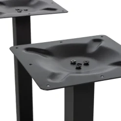 WOOOD Bistro Dubbele Vierkante Buisvoet - Metaal - Zwart - 72x80x40