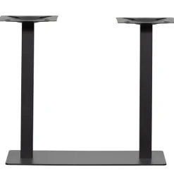 WOOOD Bistro Dubbele Vierkante Buisvoet - Metaal - Zwart - 72x80x40