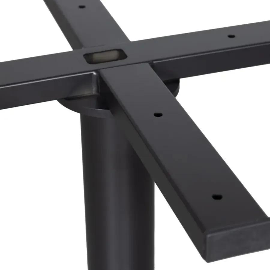 Tafelpoten-WOOOD Bistro Ronde Buisvoet - Metaal - Zwart - 72x54x54