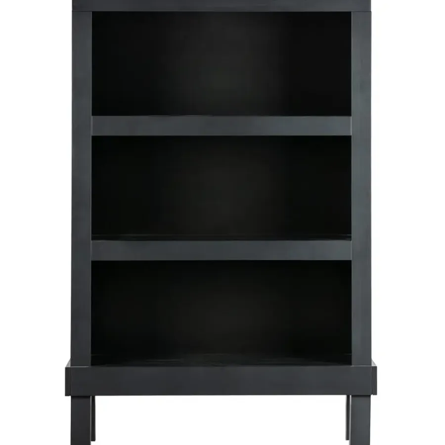 Wandkasten-WOOOD Bonk Open Kast - Grenen - Zwart - 160x103x37