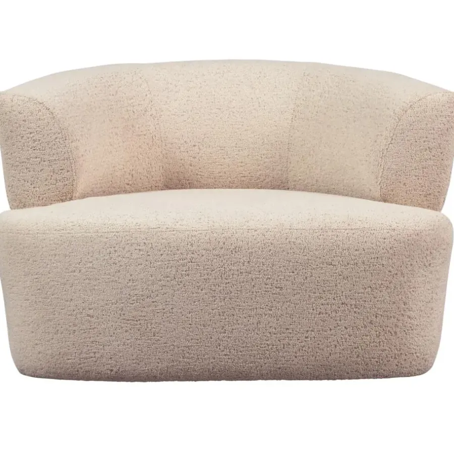 WOOOD Boris Fauteuil - Polyester - Warm Zand - 70x103x80