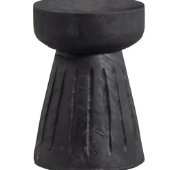 WOOOD Borre Kruk - Hout - Zwart - 40x28x28