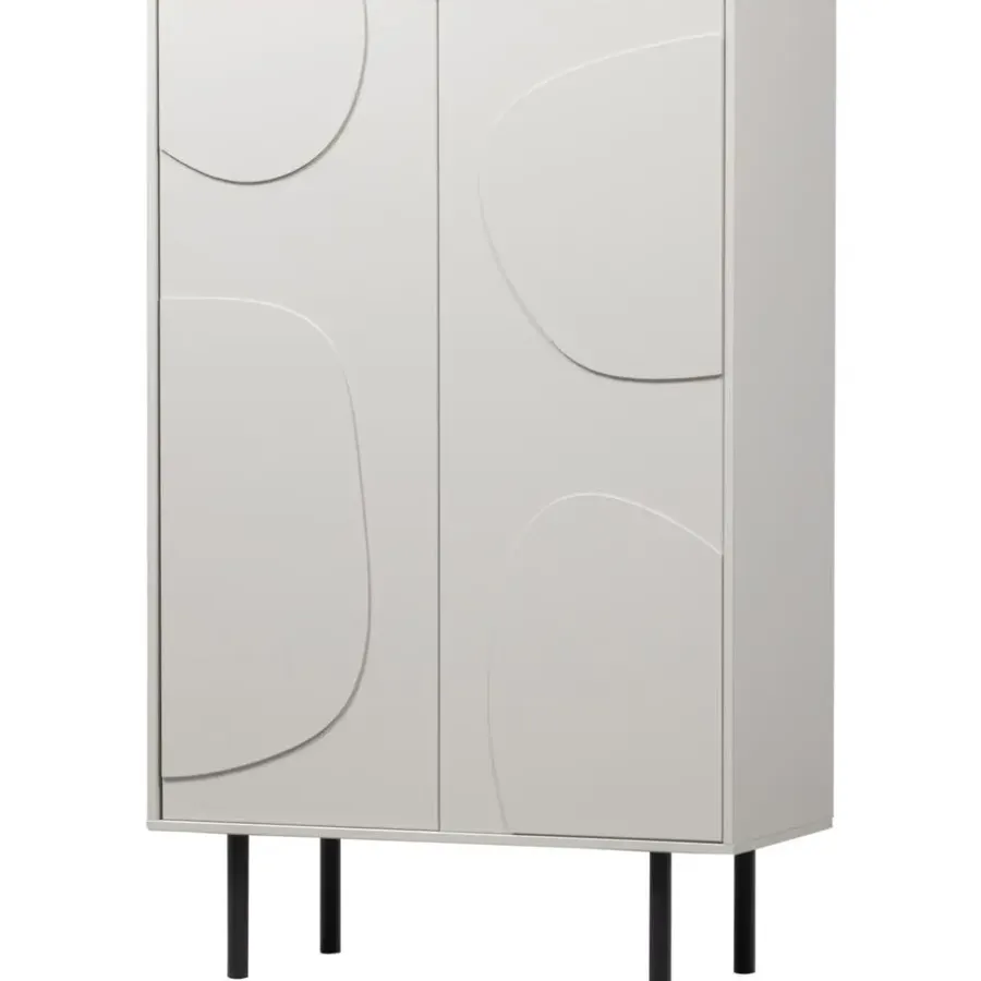 Wandkasten-WOOOD Cadiz Opbergkast - Grenen - Mist - 135x85x40