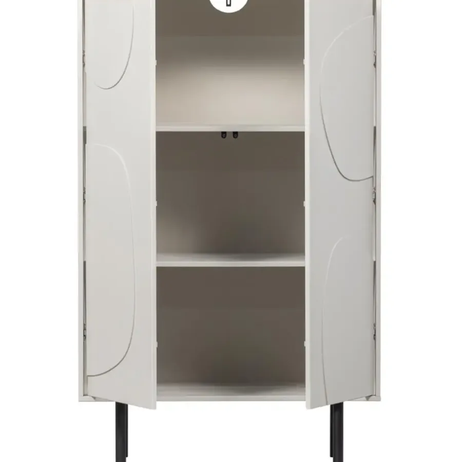 Wandkasten-WOOOD Cadiz Opbergkast - Grenen - Mist - 135x85x40