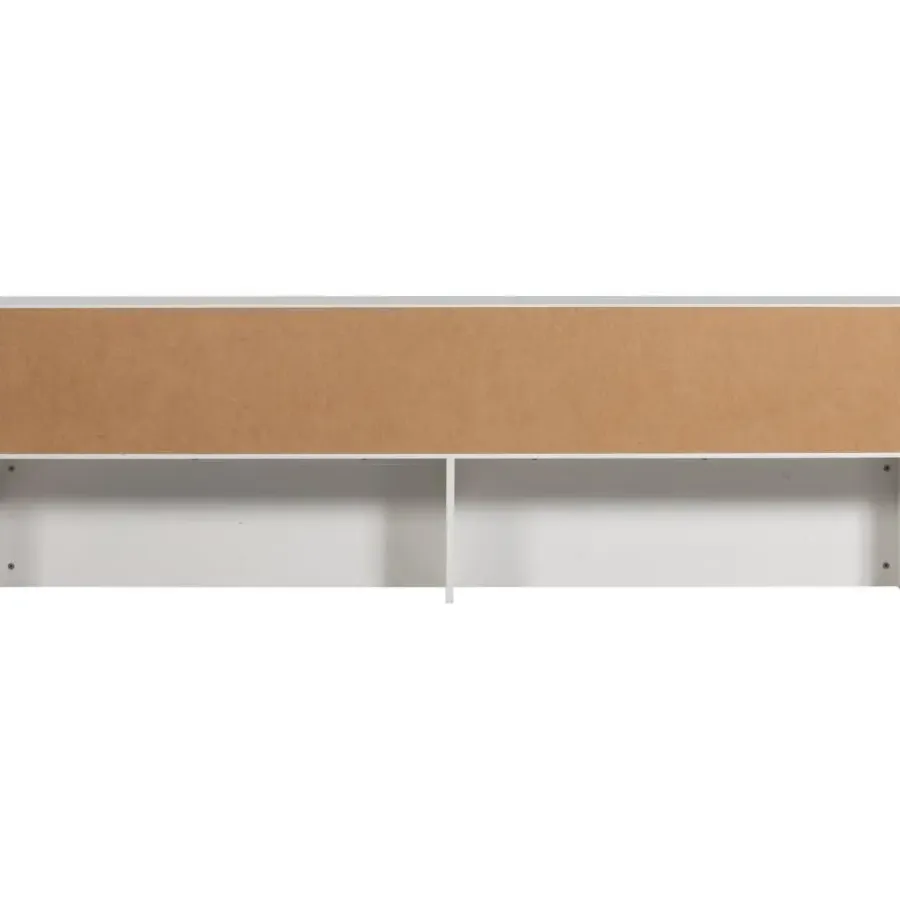 1-Persoons Bedden-WOOOD Carter Bed - Grenenhout - Wit - 90x200