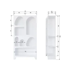 WOOOD Caz Vakkenkast - Plywood - Wit - 180x95x32