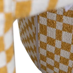 Krukjes-WOOOD Charlie Kruk - Polyester - Ruitjes - Geel