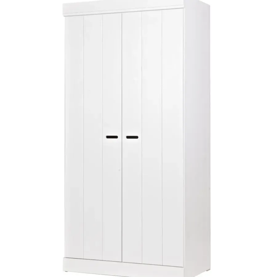 WOOOD Connect Kledingkast 2-Deurs - Grenen - Wit - 195x94x53