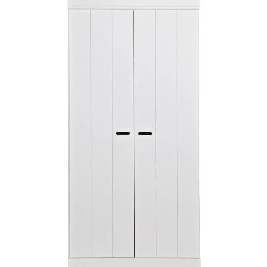 WOOOD Connect Kledingkast 2-Deurs - Grenen - Wit - 195x94x53