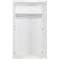 WOOOD Connect Kledingkast 2-Deurs - Grenen - Wit - 195x94x53