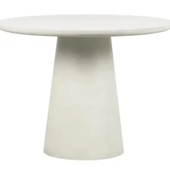 Ronde Eettafels-WOOOD Damon Ronde Eettafel - Betonlook - Wit - 76x100x10