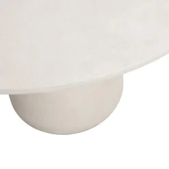 Ronde Eettafels-WOOOD Damon Ronde Eettafel - Betonlook - Wit - 76x100x10