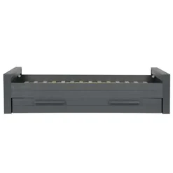 WOOOD Dennis Bed Excl Lade - Grenen - Staal Grijs - 53x219x95