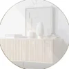 Spiegels-WOOOD Doutzen Spiegel - Metaal - Goud - 115x115x5