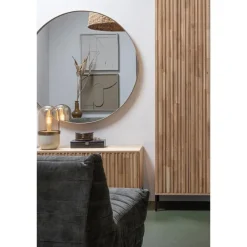 Spiegels-WOOOD Doutzen Spiegel - Metaal - Goud - 115x115x5