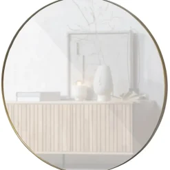Spiegels-WOOOD Doutzen Spiegel - Metaal - Goud - 115x115x5