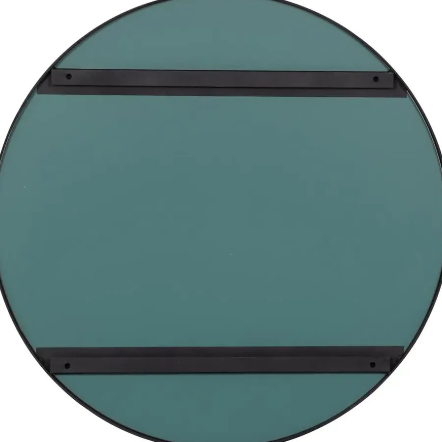 Spiegels-WOOOD Doutzen Spiegel - Metaal - Zwart - 80x80x5