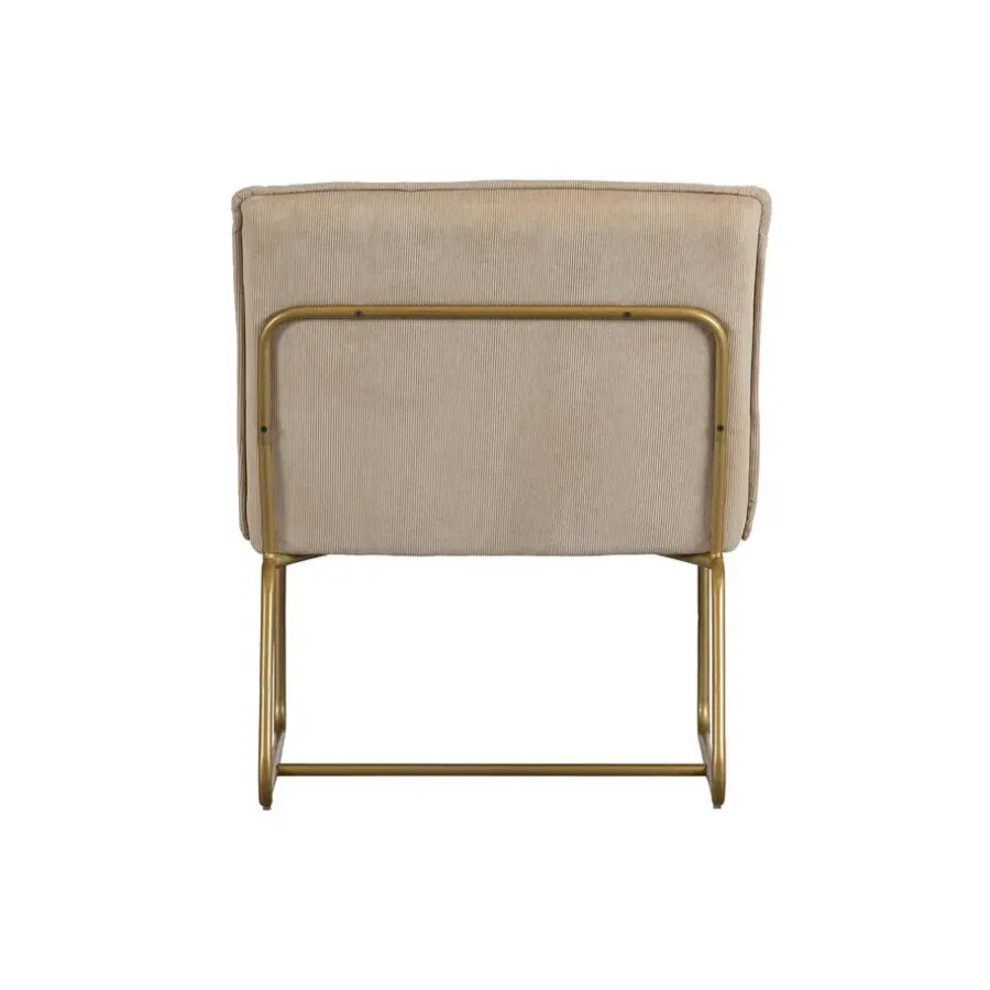 Fauteuils-WOOOD Fie Fauteuil - Ribstof - Zand - 77x64x71